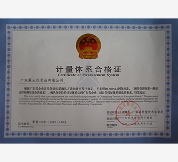 計(jì)量體系合格證